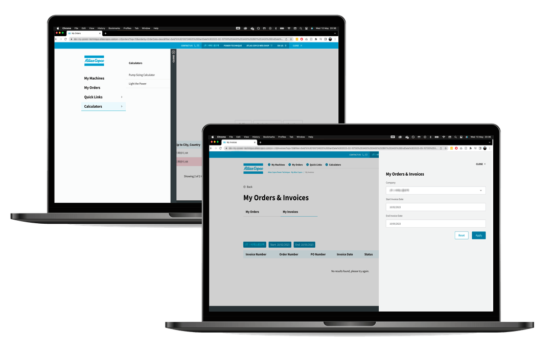 Atlas Copco homepage image