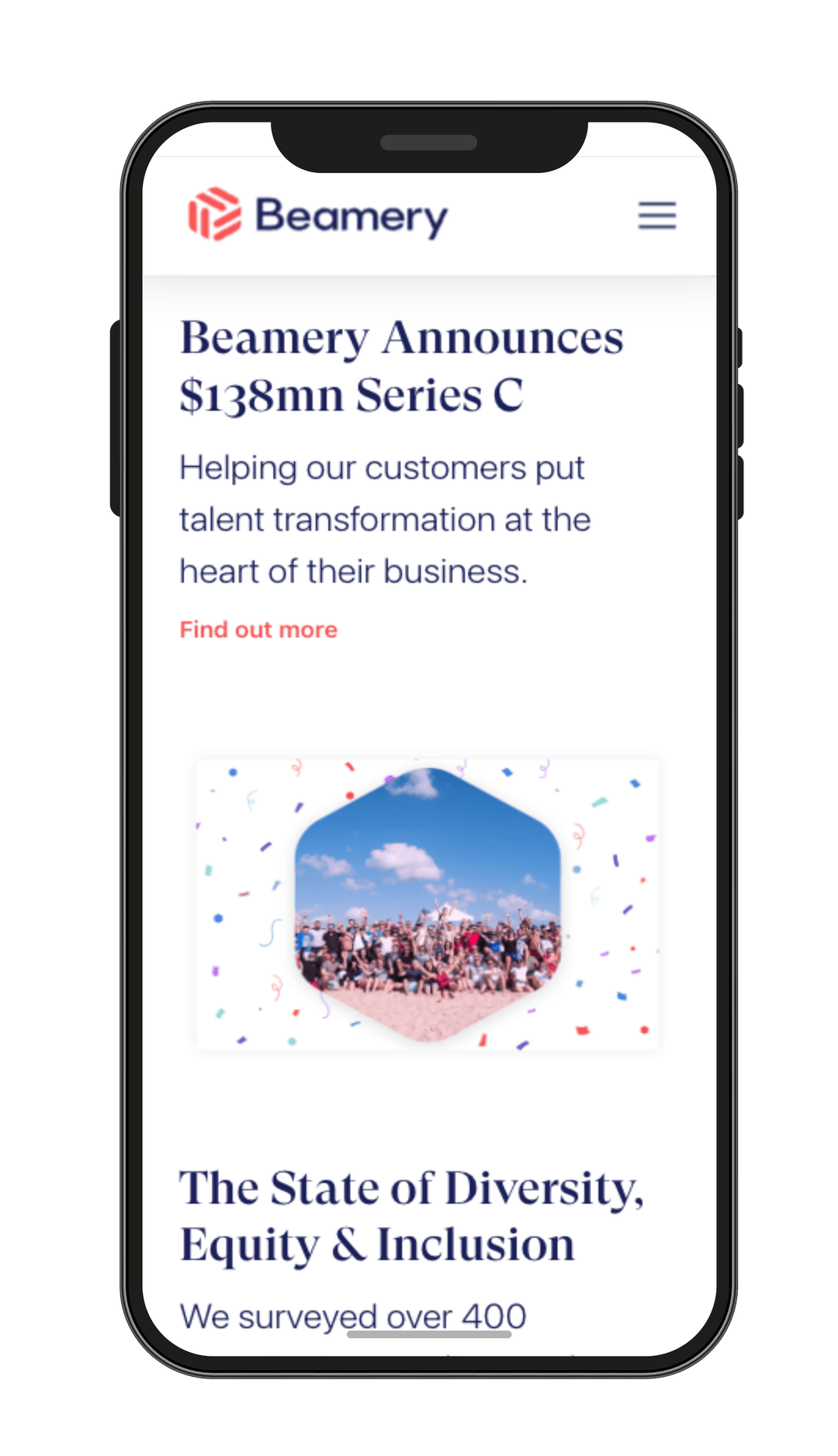 Beamery: Mobile image