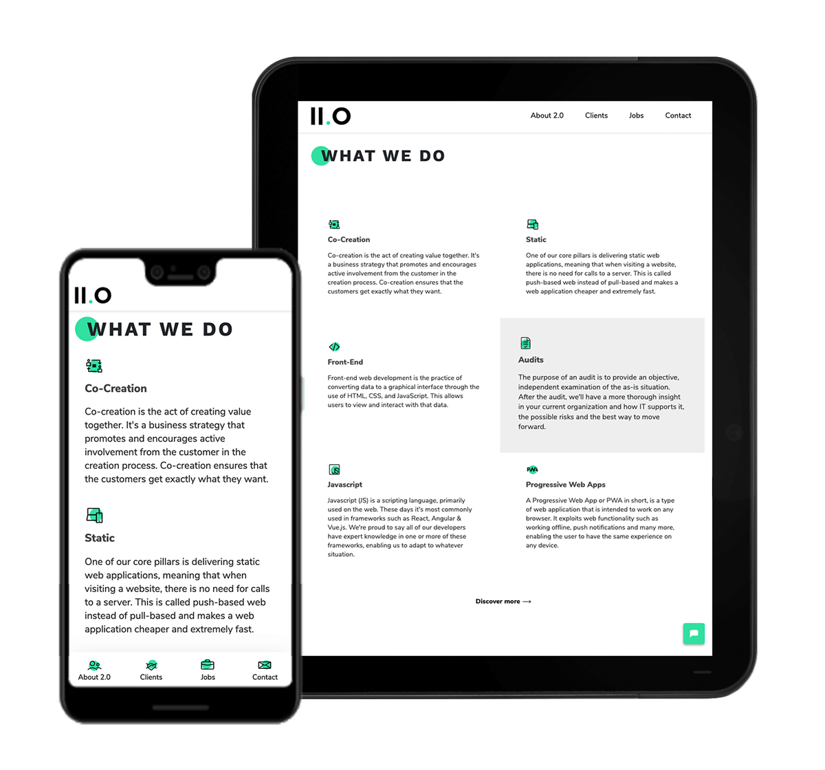 Two Point O website desktop mobile and tablet 4