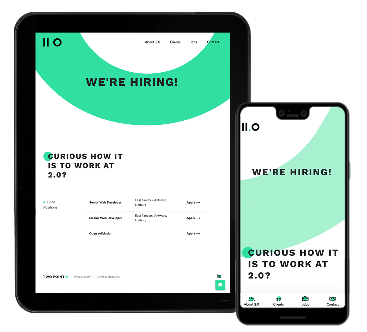 Two Point O website desktop mobile and tablet 5